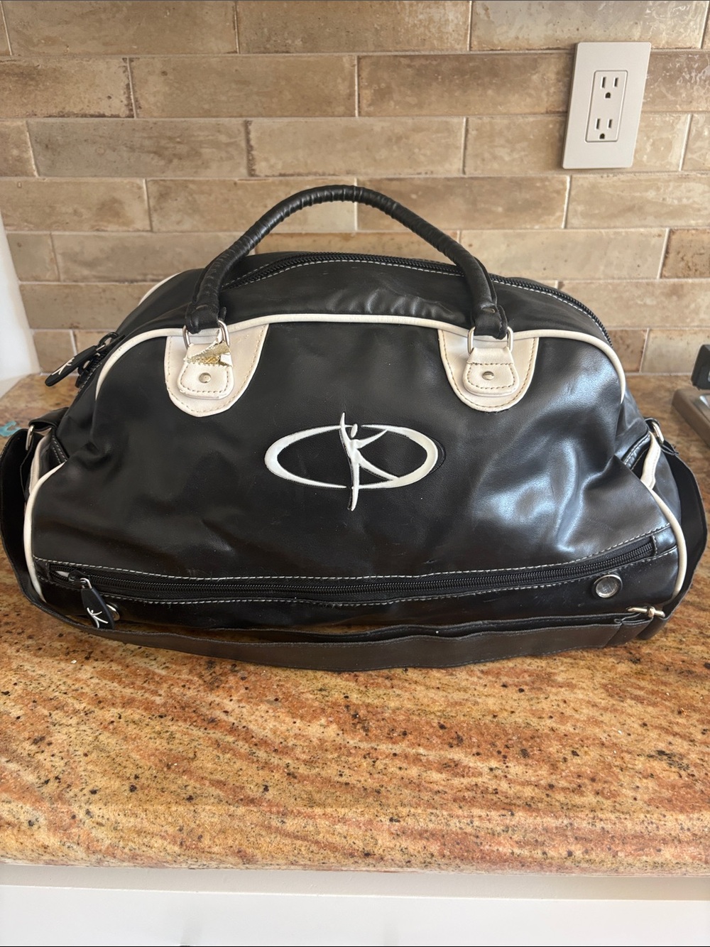 Danskin Duffel Bag in Black & White